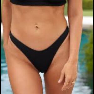 NWT aerie back cheekier high rise black bikini bottoms XXL swim